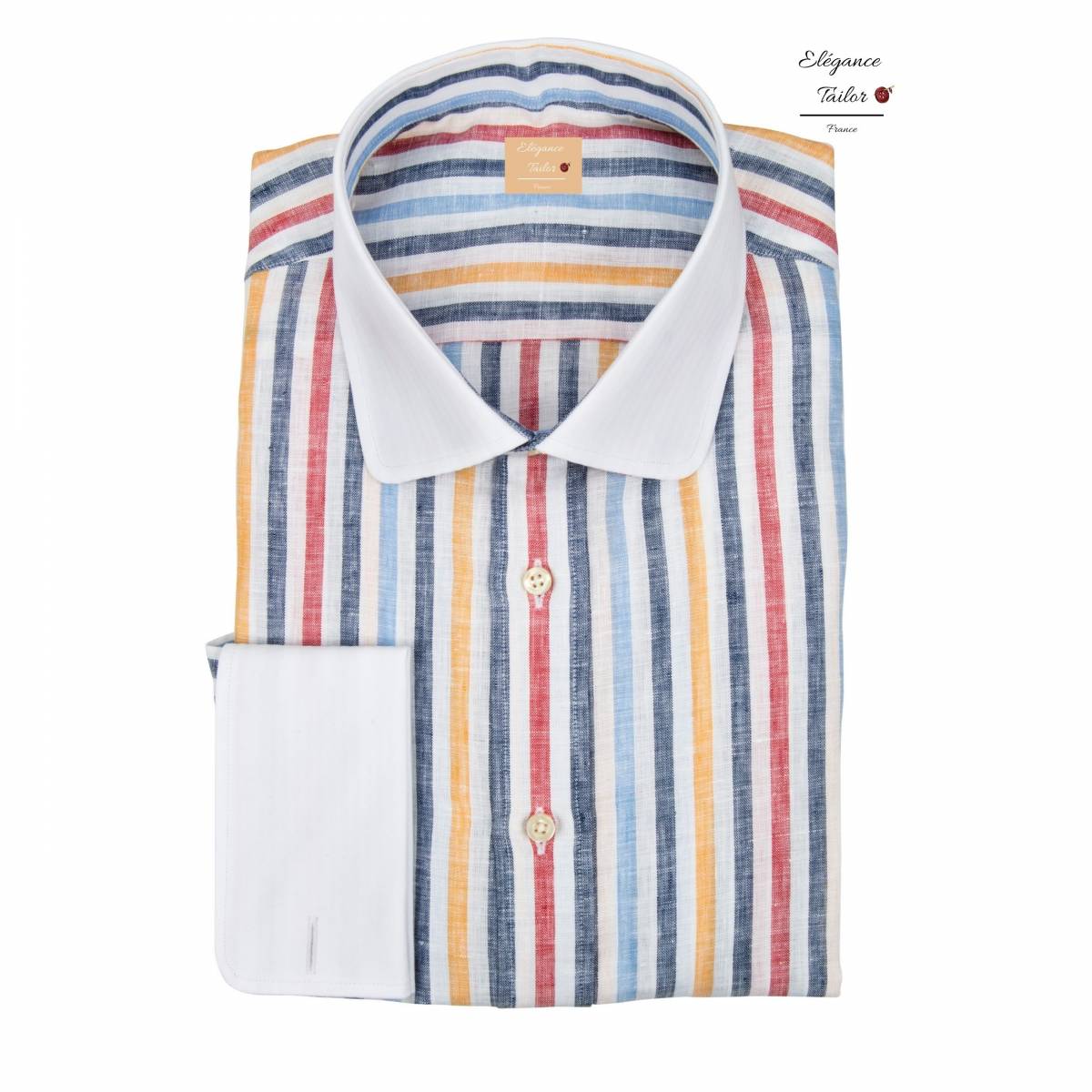 Vente de chemise homme à col Mao sur mesure Toulon