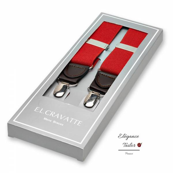 Bretelles Rouges de chez Elégance Tailor Toulon