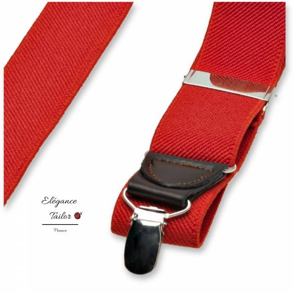 Bretelles Rouges de chez Elégance Tailor Toulon