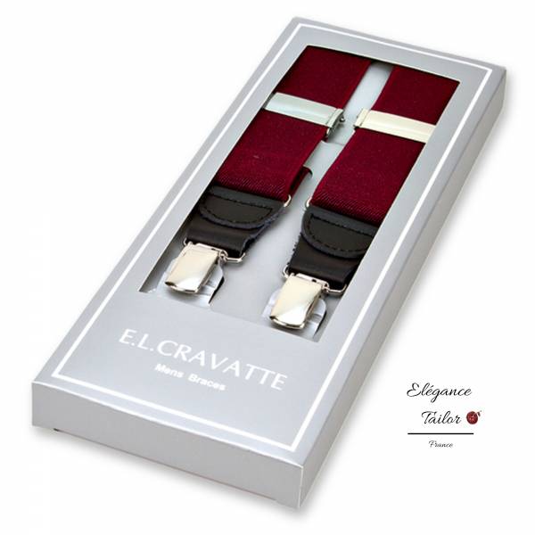 Bretelles Bordeaux de chez Elégance Tailor Toulon