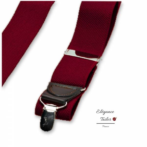 Bretelles Bordeaux de chez Elégance Tailor Toulon