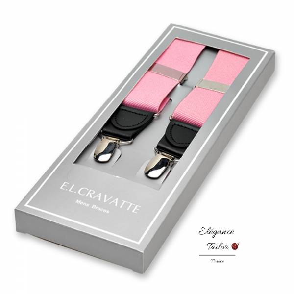 Bretelles Rose Clair de chez Elégance Tailor Toulon