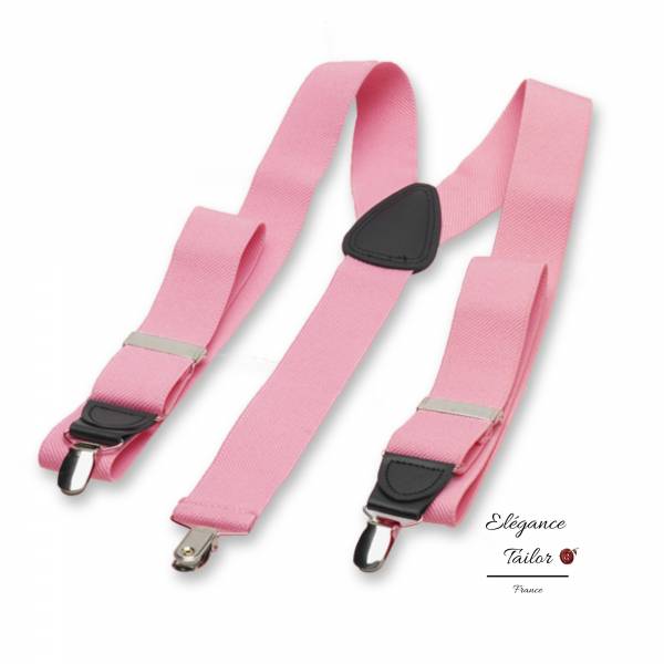 Bretelles Rose Clair de chez Elégance Tailor Toulon