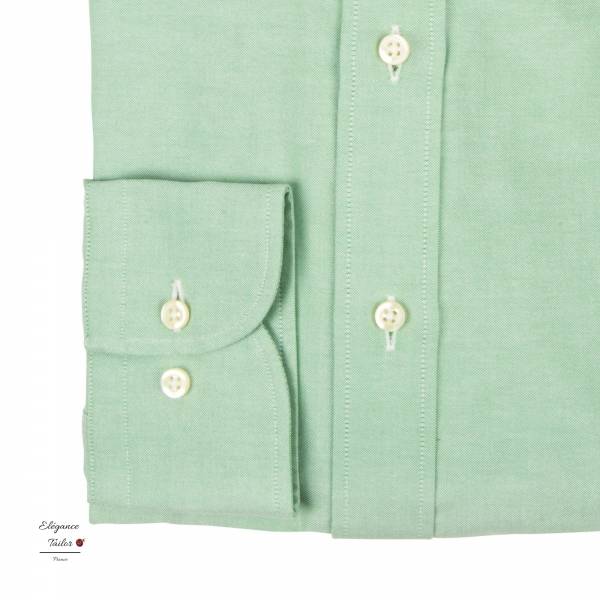 Chemise homme oxford en  couleur olive Modèle 5045