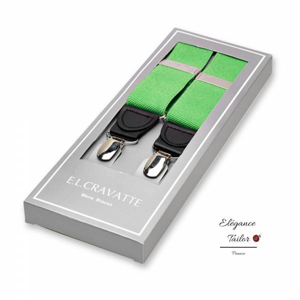 Bretelles Vert Pomme de chez Elégance Tailor Toulon