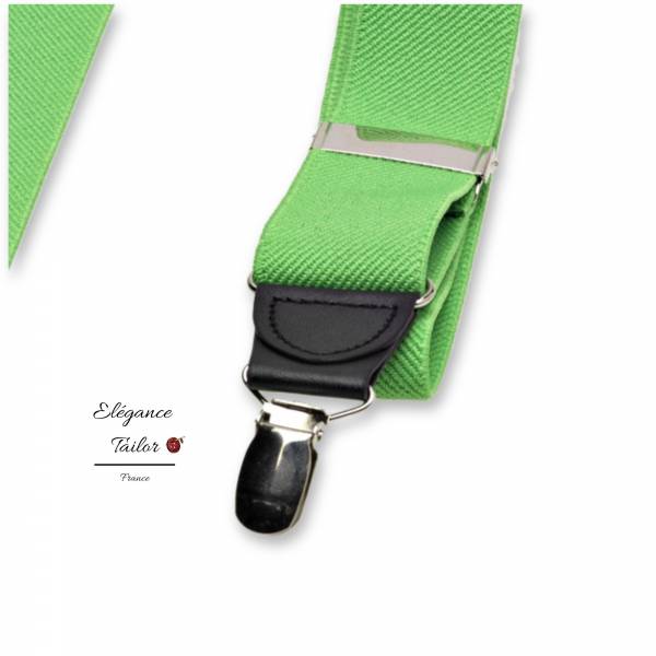 Bretelles Vert Pomme de chez Elégance Tailor Toulon