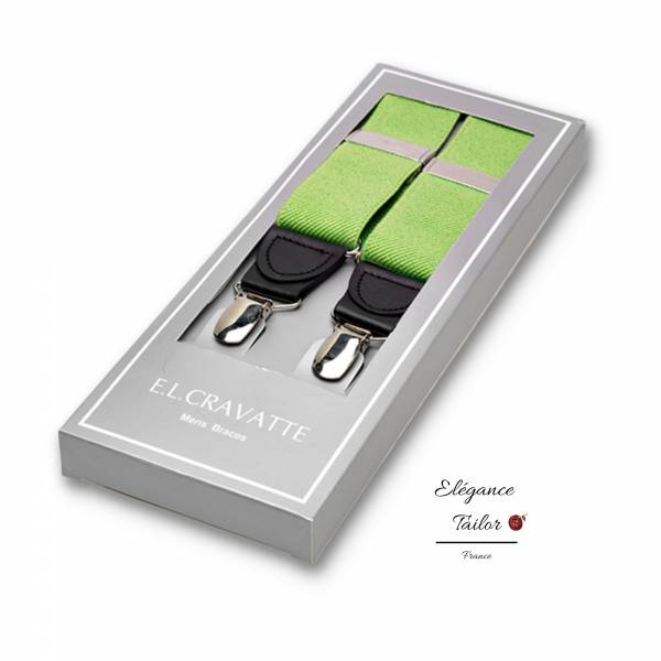 Bretelles Vert Lime de chez Elégance Tailor Toulon