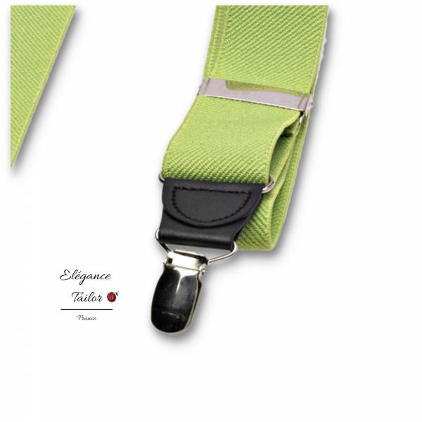 Bretelles Vert Lime de chez Elégance Tailor Toulon