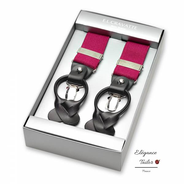 Bretelles de Luxe Rose Fuchsia de chez Elégance Tailor Toulon