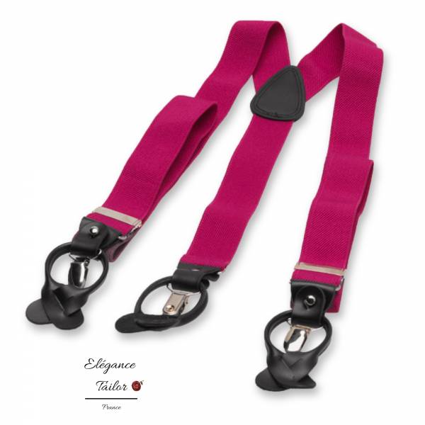 Bretelles de Luxe Rose Fuchsia de chez Elégance Tailor Toulon