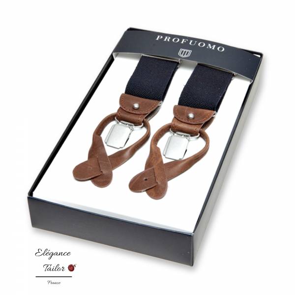 Bretelles Profuomo Bleu Foncé de chez Elégance Tailor Toulon