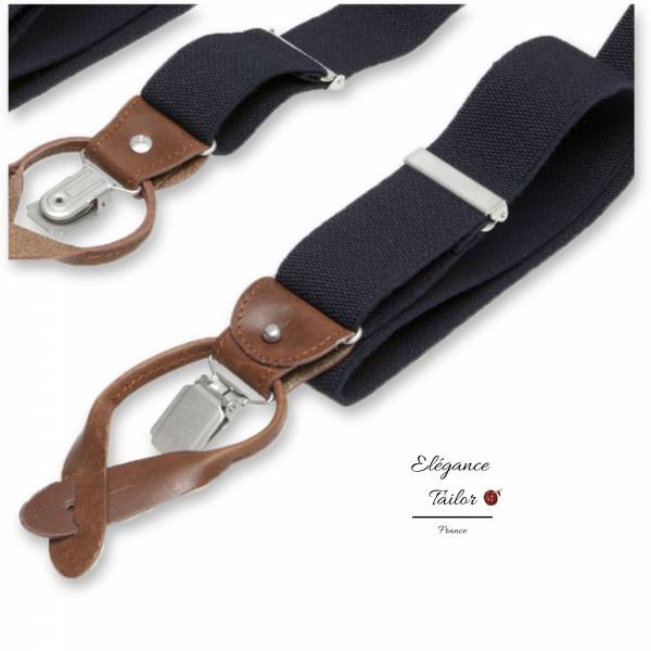 Bretelles Profuomo Bleu Foncé de chez Elégance Tailor Toulon