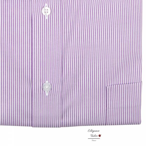 Chemise homme violet clair à col italien Pack Premium Modèle 5122