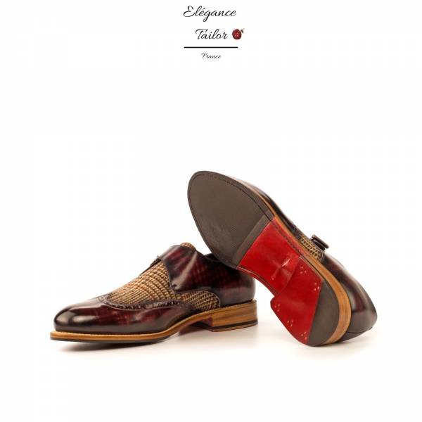 Les Single Monk avec une patine artisanale de chez Élégance Tailor  a Toulon vue de face
