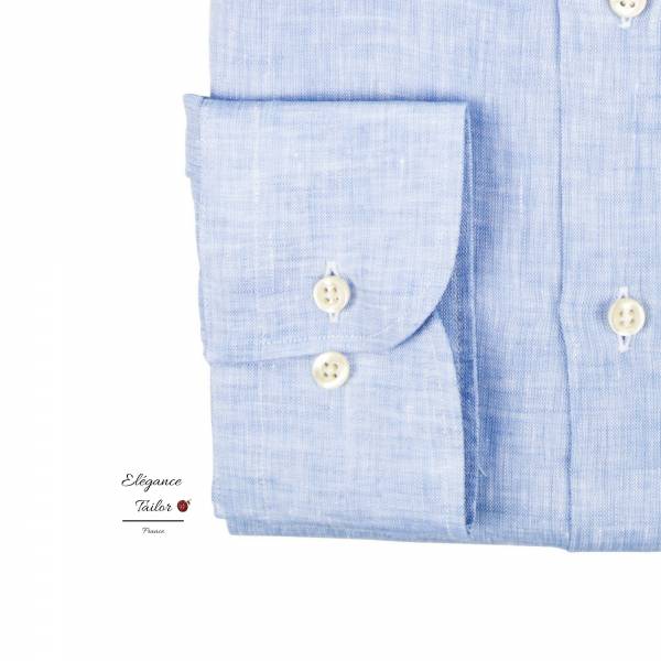 Chemise en lin Model 5107 e chez Elegance Tailor Toulon