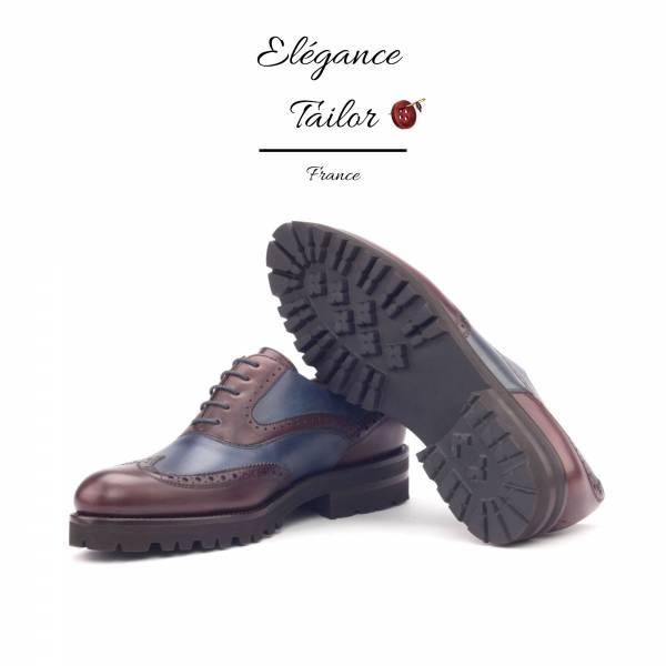 Richelieu complet pour femmes bordeaux et marine de chez Elegance Tailor Toulon