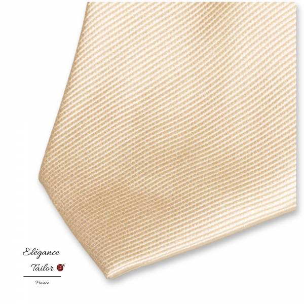 Cravate Homme Écru en soie de chez Elégance Tailor Toulon