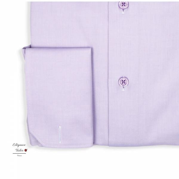 Chemise Habillée  violet clair à col italien Modèle 5156