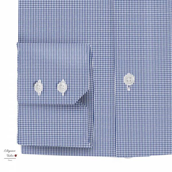 Chemise à petit carreaux bleu homme exécutive Modèle 5164