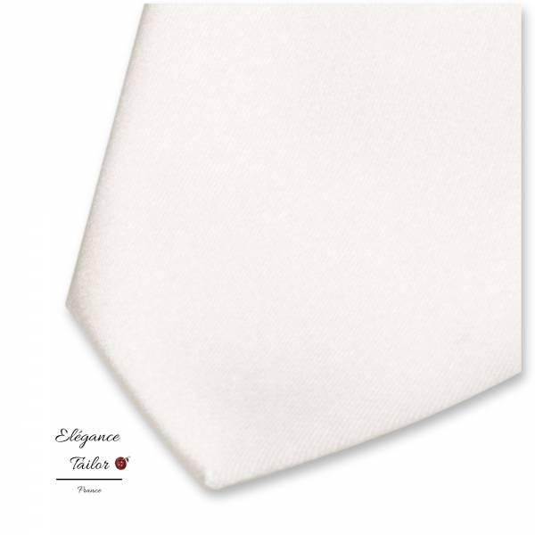 Cravate Blanche - Satin de Soie