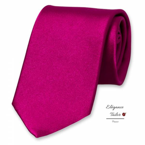 Cravate Violette - Satin de Soie de chez Elégance Tailor Toulon
