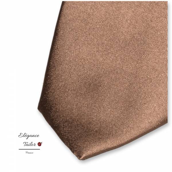 Cravate Progetto Or-Marron de chez Elégance Tailor Toulon