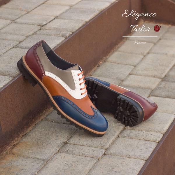 Richelieu complet femmes en cognac +  blanc + bordeaux + gris + marine de chez Elegance Tailor Toulon