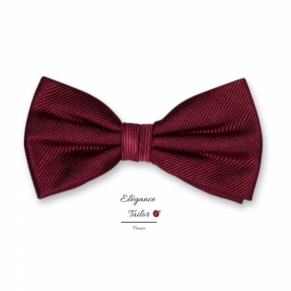 Nœud Papillon soie Bordeaux face de chez Elégance Tailor Toulon