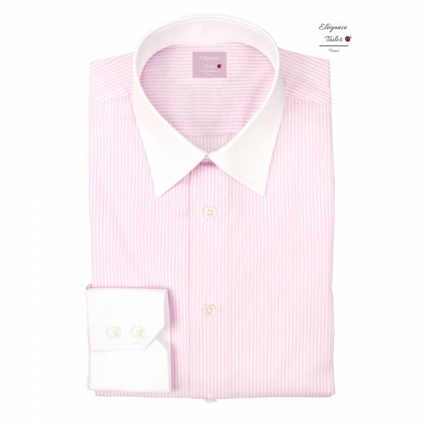 Chemise rose à col italien Pack Premium Modèle 5112