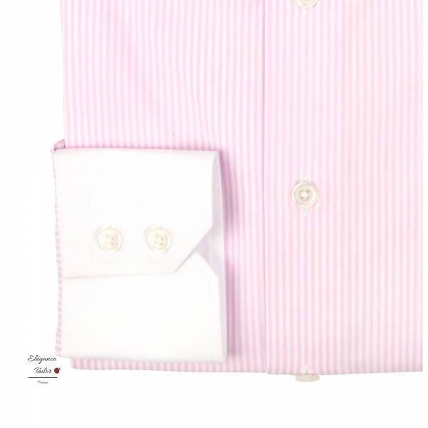 Chemise rose à col italien Pack Premium Modèle 5112