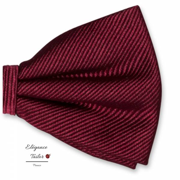 Nœud Papillon soie Bordeaux détaiile de chez Elégance Tailor Toulon