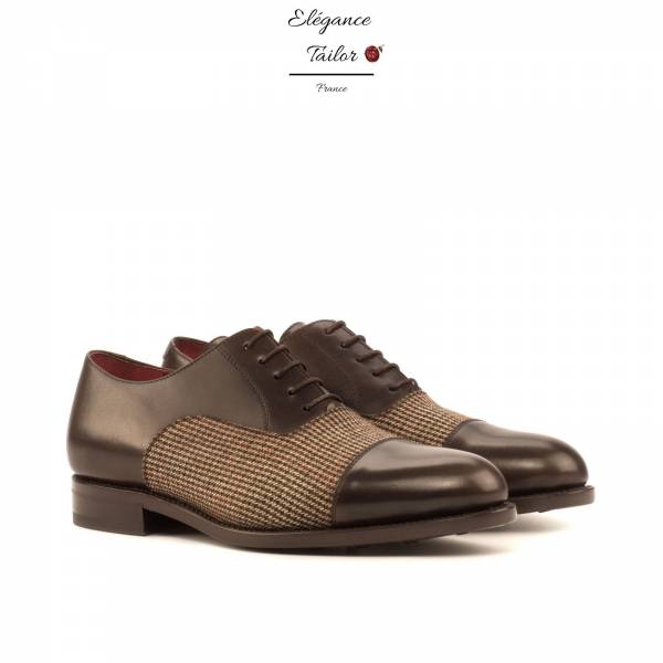 Oxford  Modèle  Goodyear Welted de chez Elégance Tailor Toulon vue de côté