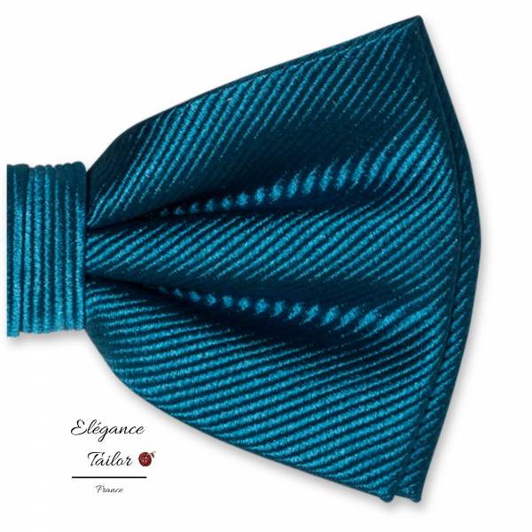 Nœud Papillon Pétrole en Soie de chez Elégance Tailor Toulon