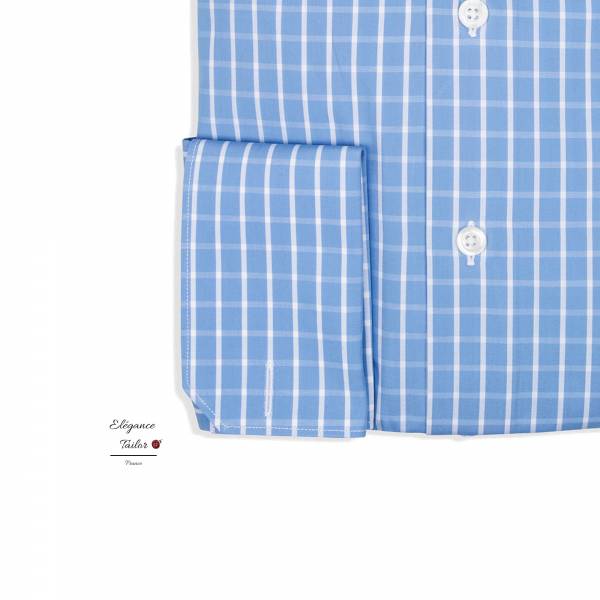 Chemise à carreaux bleu décontractée Modèle 5181