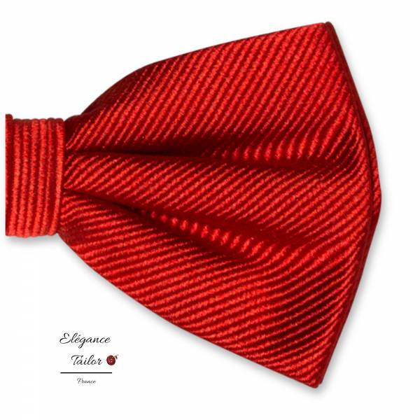 Nœud Papillon Rouge - Soie de chez Elégance Tailor Toulon