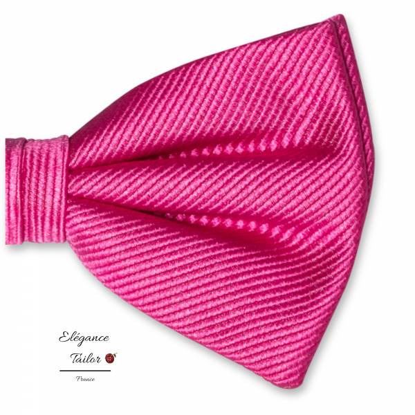 Nœud Papillon Rose Vif - Soie de chez Elégance Tailor Toulon