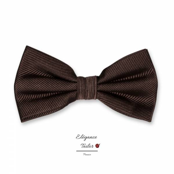 Nœud Papillon Marron - Soie de chez Elégance Tailor Toulon