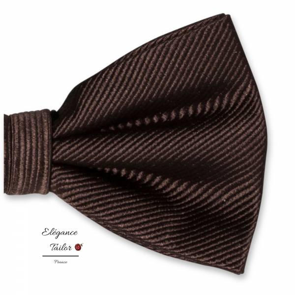 Nœud Papillon Marron - Soie de chez Elégance Tailor Toulon