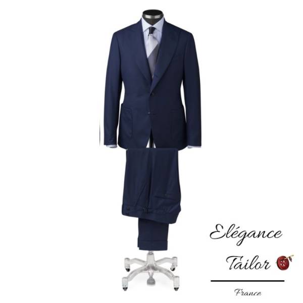 Costume sur mesure à Aix en Provence : Atelier Costume 2 pièces classique de couleur bleu