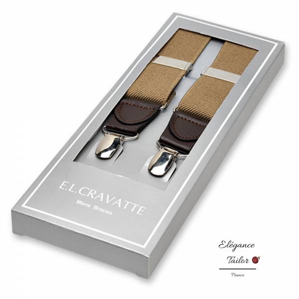 Bretelles Beiges de chez Elégance Tailor Toulon