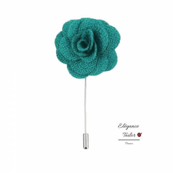 Fleur de Boutonnière - Turquoise Foncé de chez Elégance Tailor Toulon
